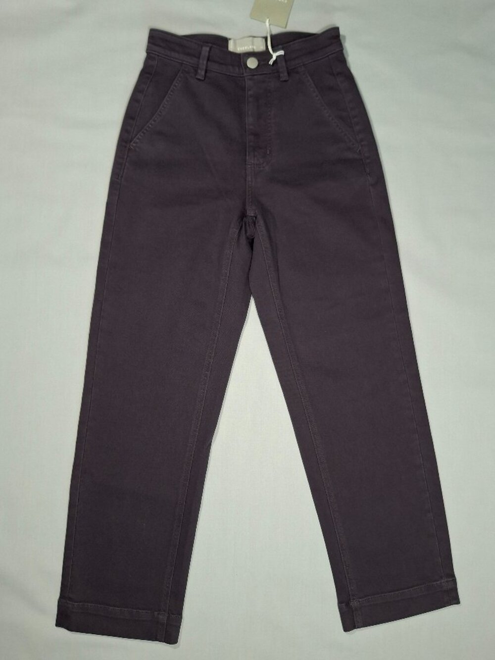 Everlane Straight Leg Crop Pants Short NWT Size 00 - Picture 2 of 9